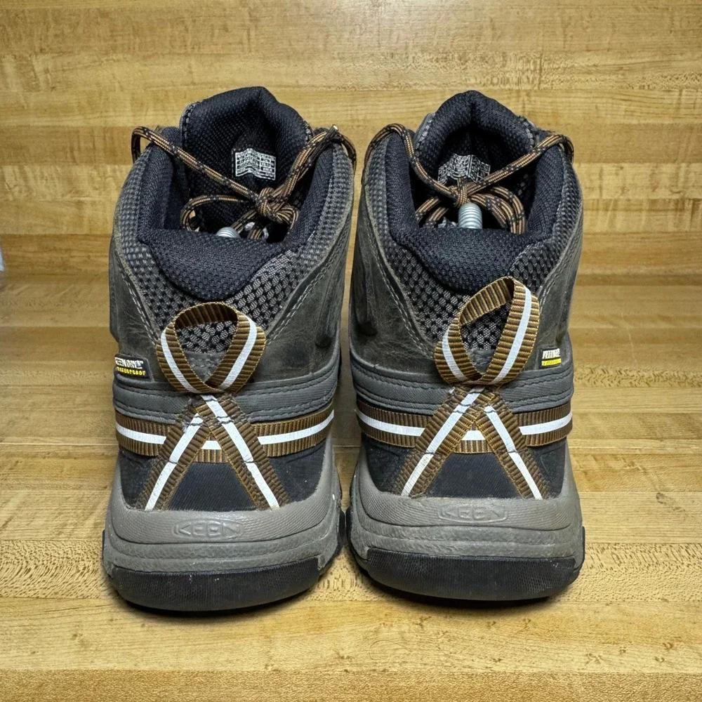 Keen Targhee III Mid Waterproof Hiking Boots Mens 10.5 Wide Brown Grey 1018596